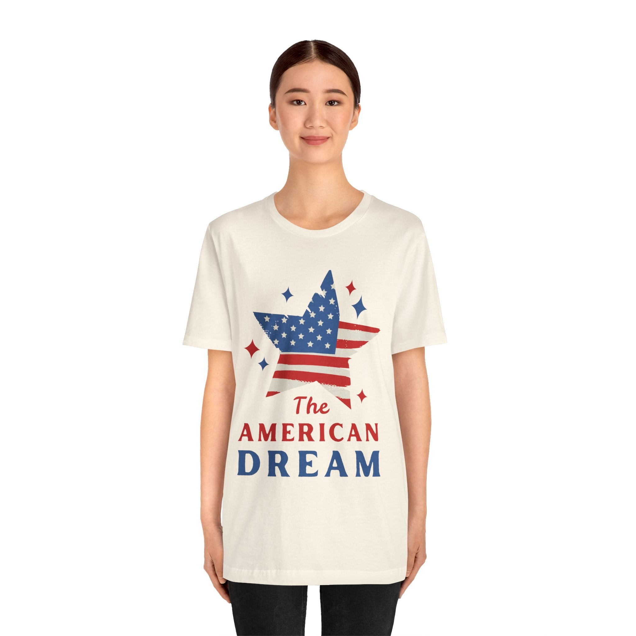 Patriotic T-Shirt, Independence Day Tee, American Dream Shirt, 4th of July Outfit, Stars and Stripes Tee Shirt