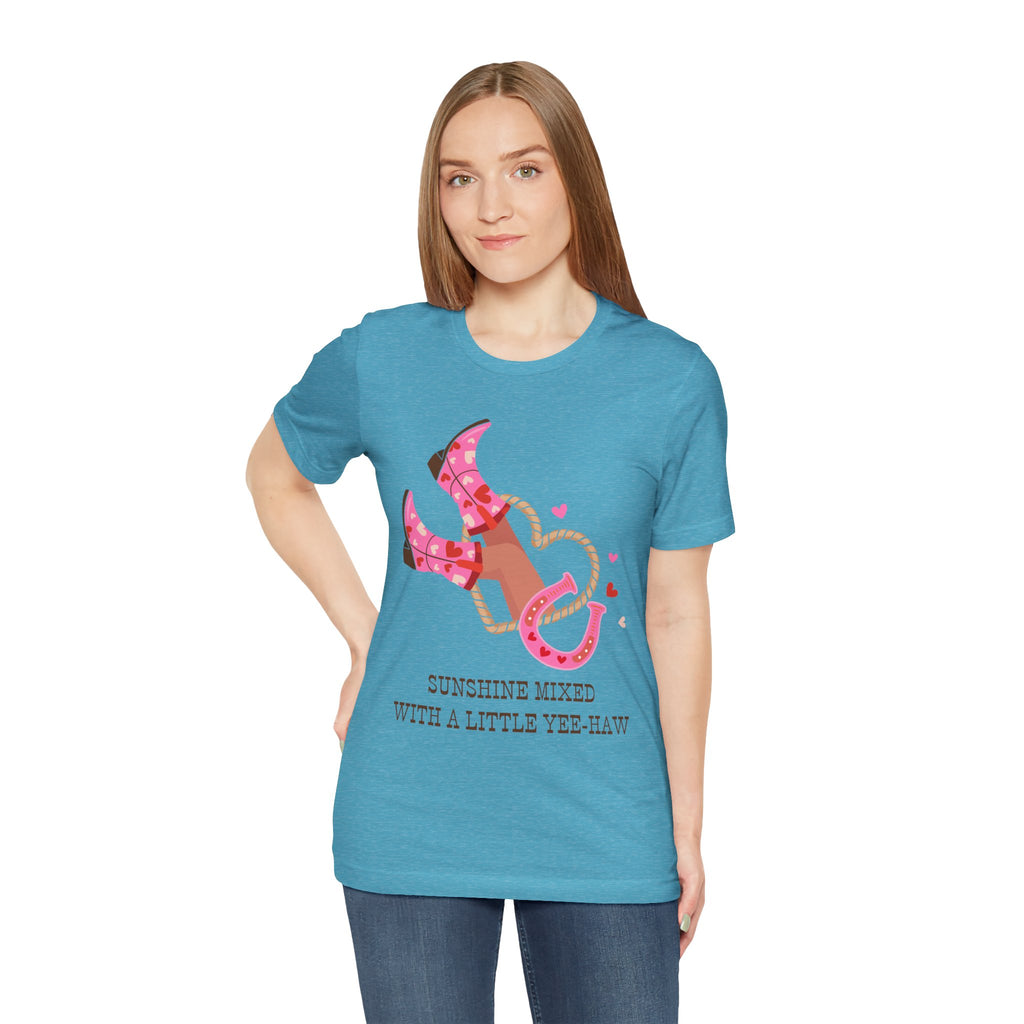 Playful Cowboy Graphic Tee - Perfect for Rodeos, Country Concerts, and Summer Gatherings, Casual Wear, Gift for Country Lovers, Fun Outfits