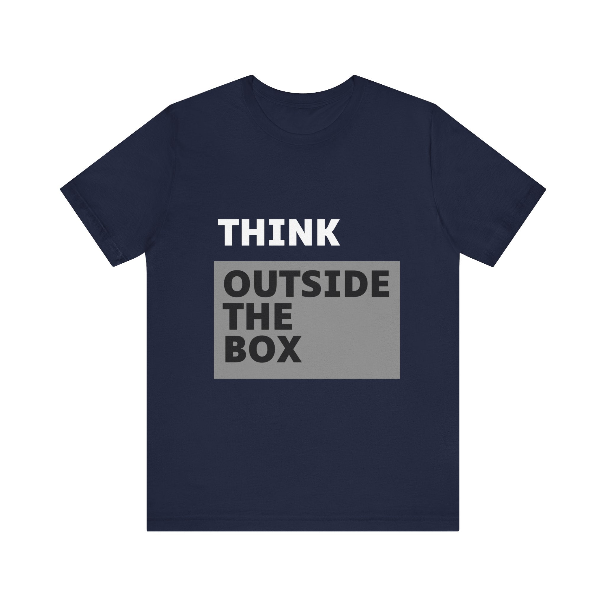 Think Outside the Box Unisex Tee, Short Sleeve T-shirt, Unique Design Shirt, Creative Tee, Unisex Graphic Tee