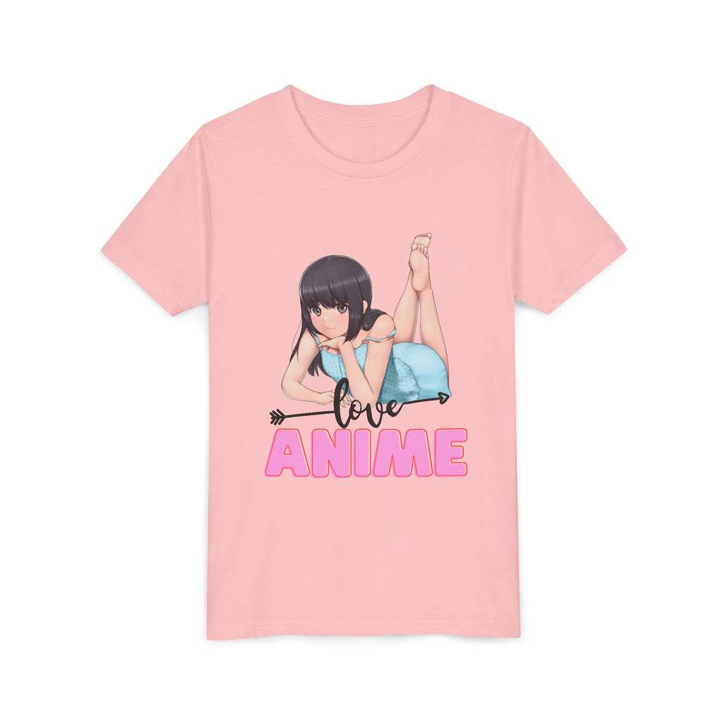 Anime Love Youth Tee, Kids' Anime Shirt, Manga Fans Gift, Cute Youth T-Shirt, Kawaii Apparel for Kids, Anime Enthusiasts Tee