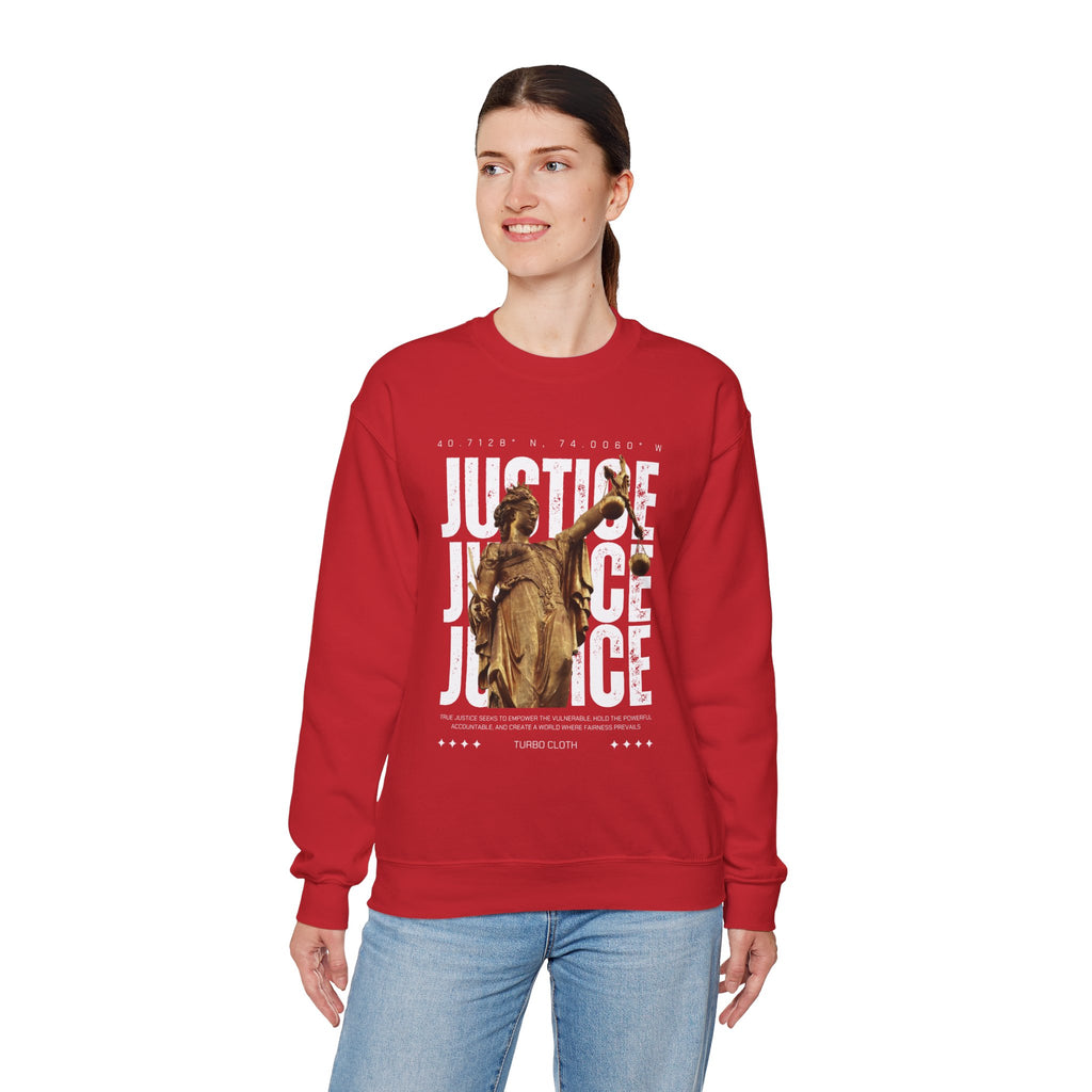 Justice-Themed Unisex Crewneck Sweatshirt | Statement Apparel for Activists, Social Justice, Casual Wear, Gifts, and Awareness