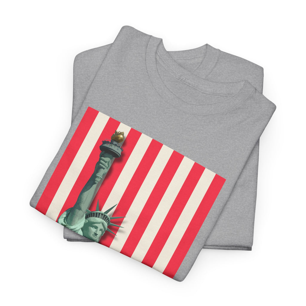 American Vibes Unisex Heavy Cotton Tee, Patriotic Shirt, Gift for Veterans, Independence Day Apparel, Summer Casual Wear