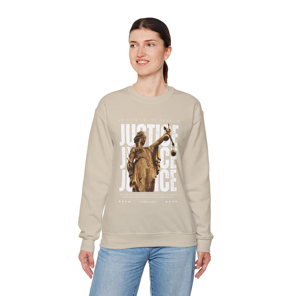 Justice-Themed Unisex Crewneck Sweatshirt | Statement Apparel for Activists, Social Justice, Casual Wear, Gifts, and Awareness