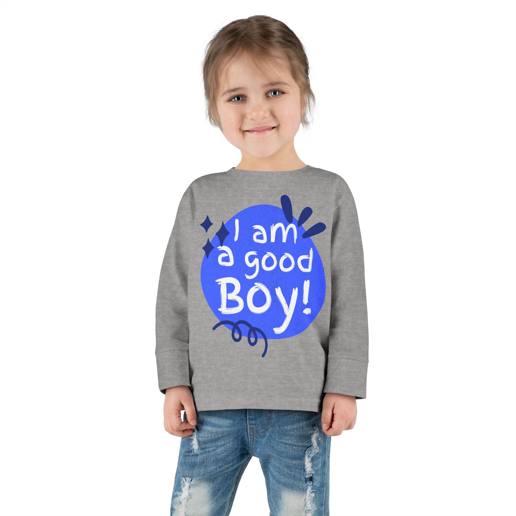 Toddler Long Sleeve Tee | Unisex Kids Shirt | Ring-Spun Cotton | EasyTear Label