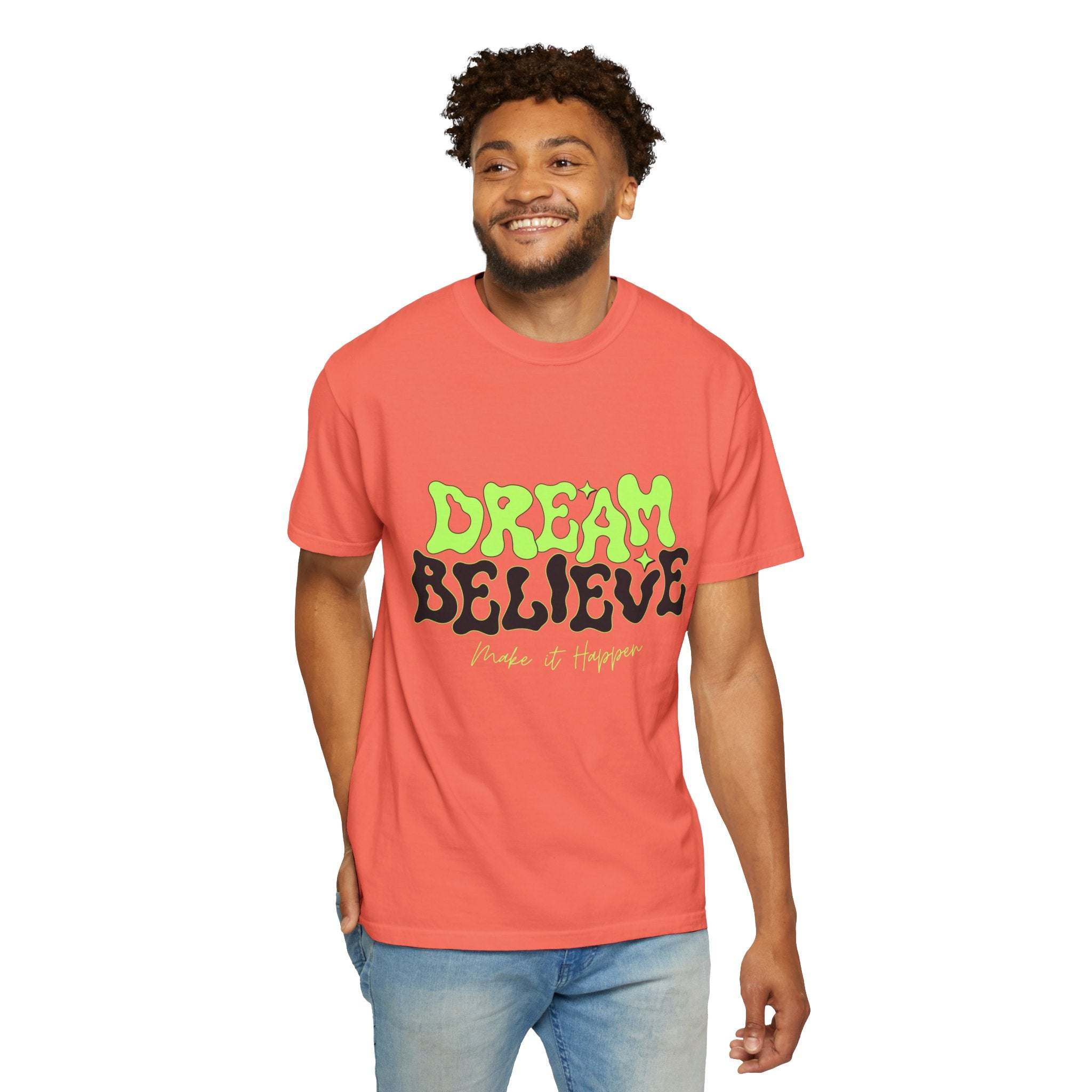 Dream Believe Unisex T-Shirt - Motivational Tee for Dreamers, Inspirational Gift, Relaxed Fit, Everyday Wear, Trendy Apparel