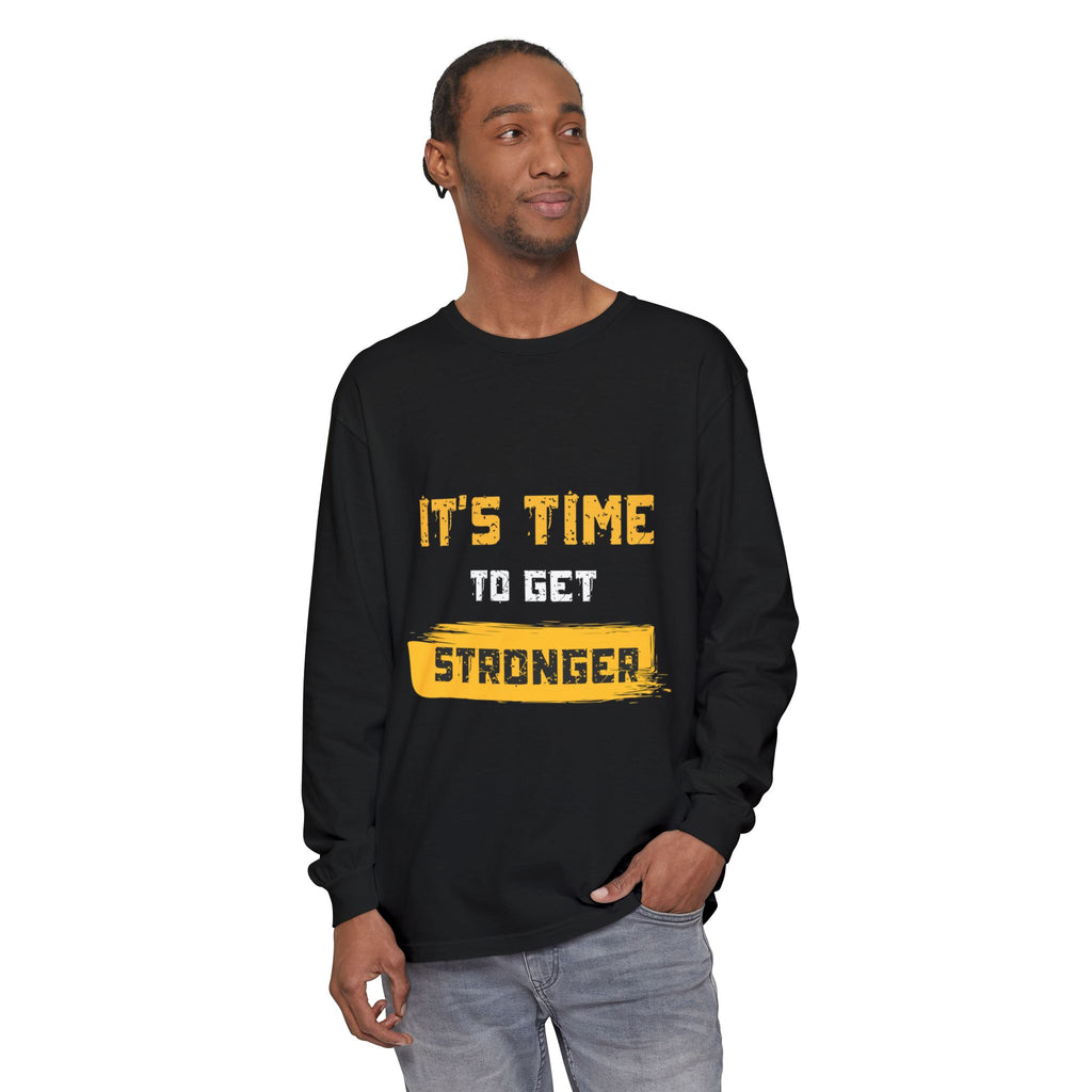 Unisex Motivational Long Sleeve Tee - 'It's Time Stronger' - Perfect Gift for Fitness Lovers, Gym Attire, Casual Wear, Inspirational [...]