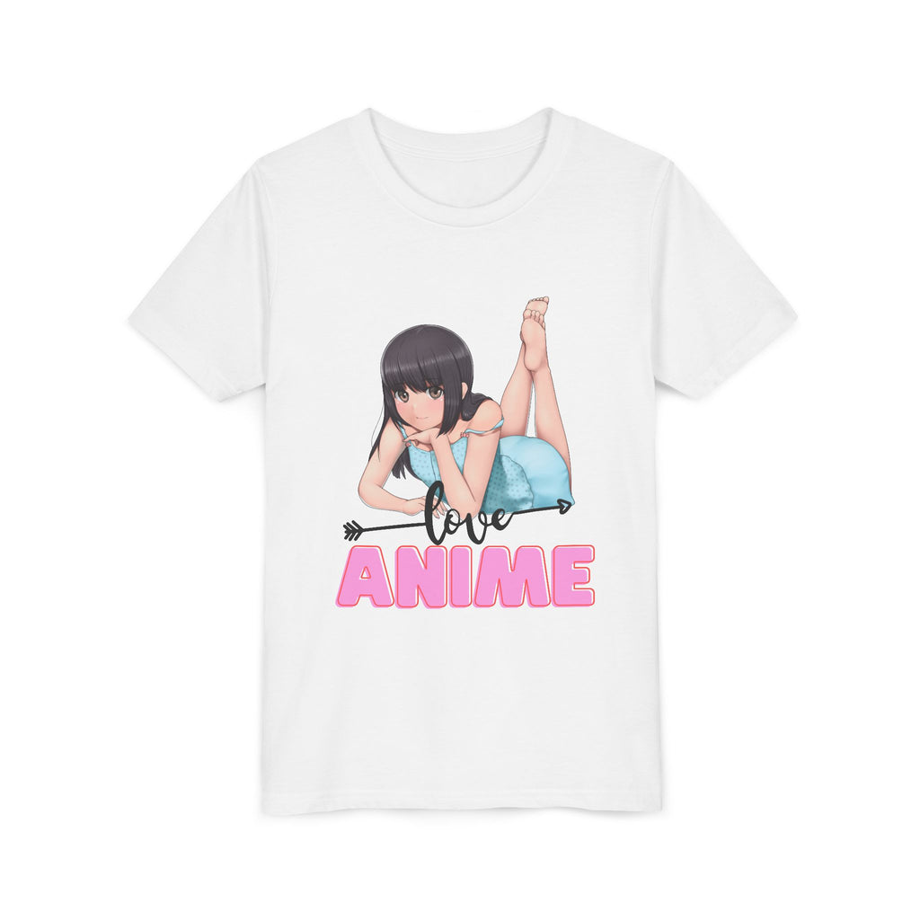 Anime Love Youth Tee, Kids' Anime Shirt, Manga Fans Gift, Cute Youth T-Shirt, Kawaii Apparel for Kids, Anime Enthusiasts Tee
