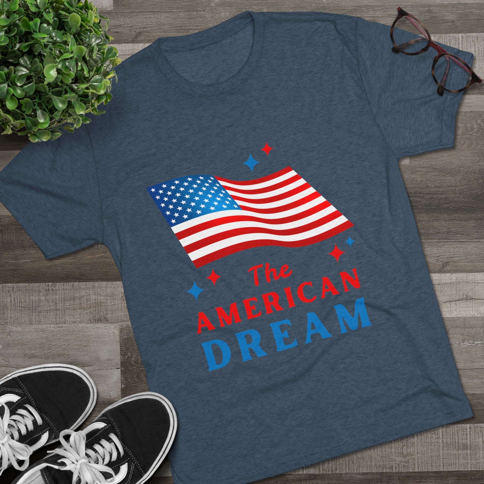 American Dream Unisex Crew Tee, Patriotic Shirt, Independence Day Tee, Casual Summer Top, Gift for Proud Americans