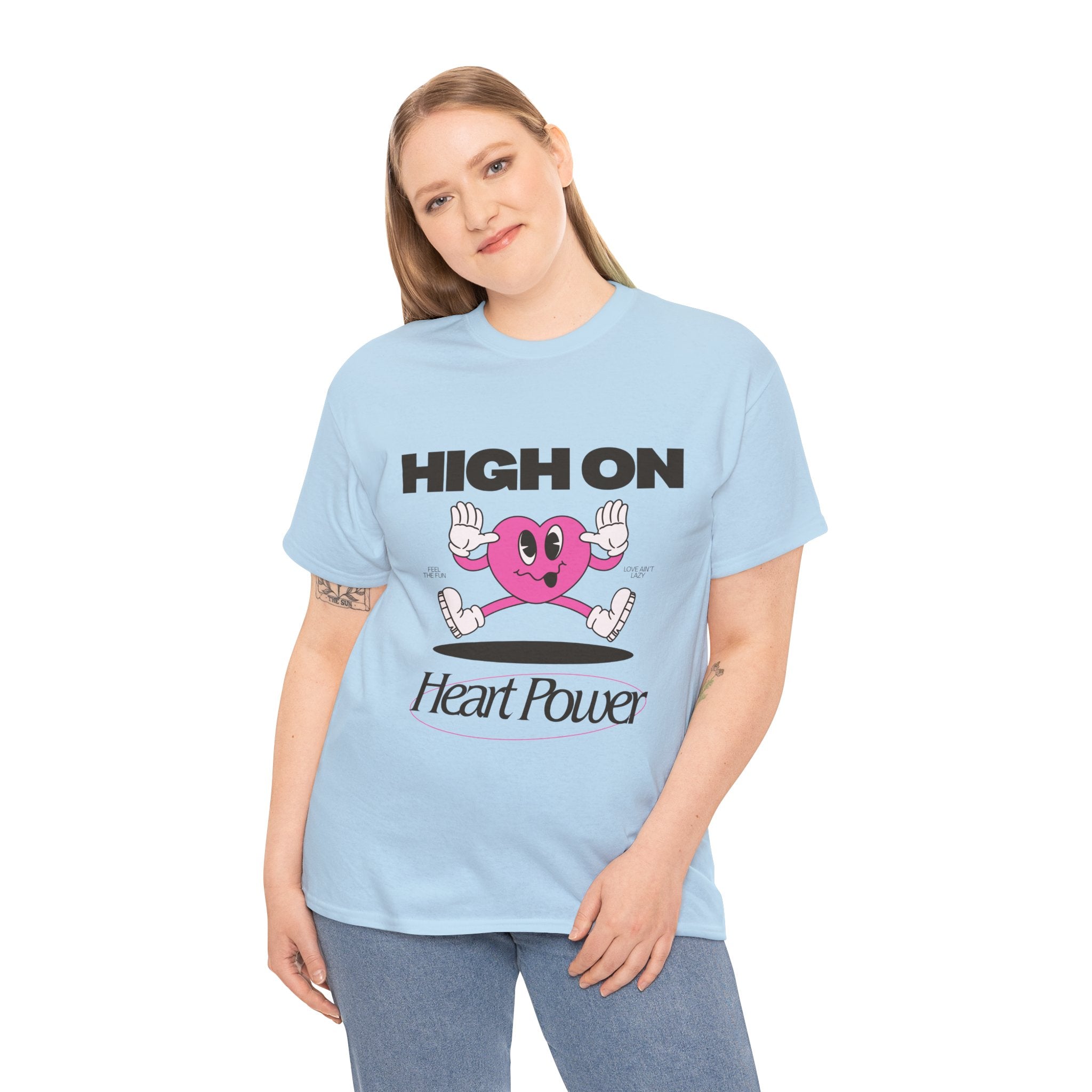 Heart Power Unisex T-Shirt Design | Graphic Tee for Men & Women | Streetwear Aesthetic T-Shirt