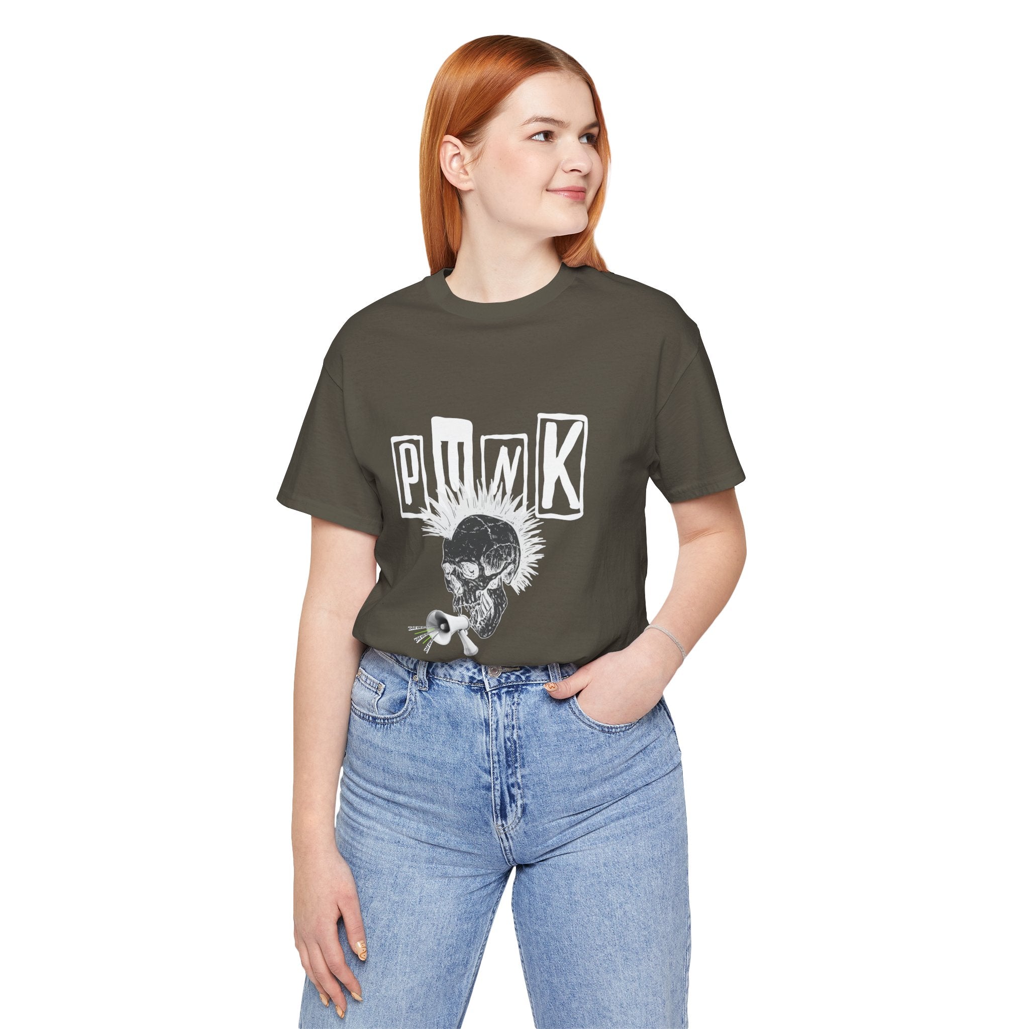 Punk Skull Graphic Tee, Unisex T-Shirt, Alternative Fashion Shirt, Edgy Clothing, Gift for Music Lovers