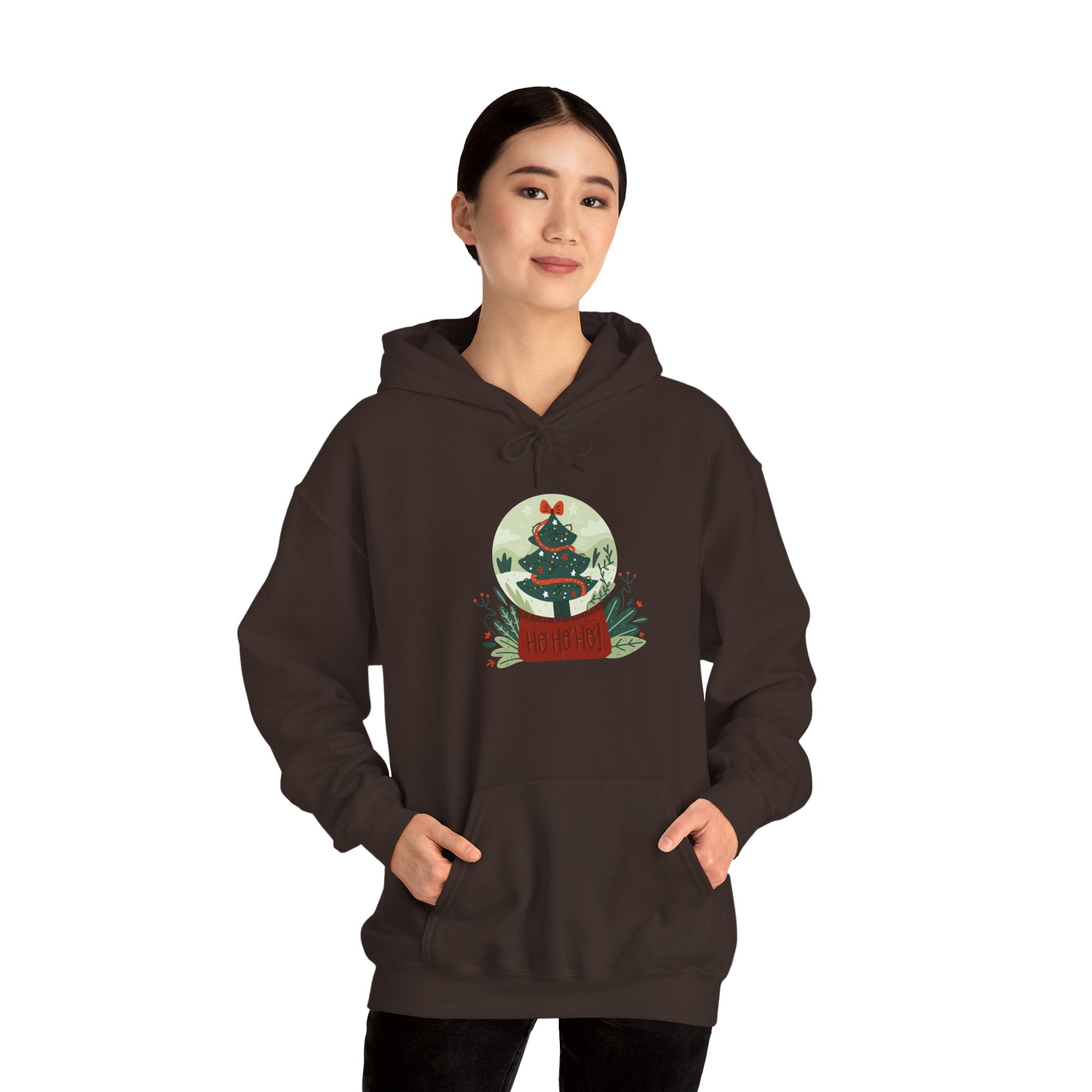 Cozy Holiday Hoodie with Snow Globe Design | Festive Gift, Winter Apparel, Christmas Sweatshirt, Unisex Hoodie, Seasonal Outfit