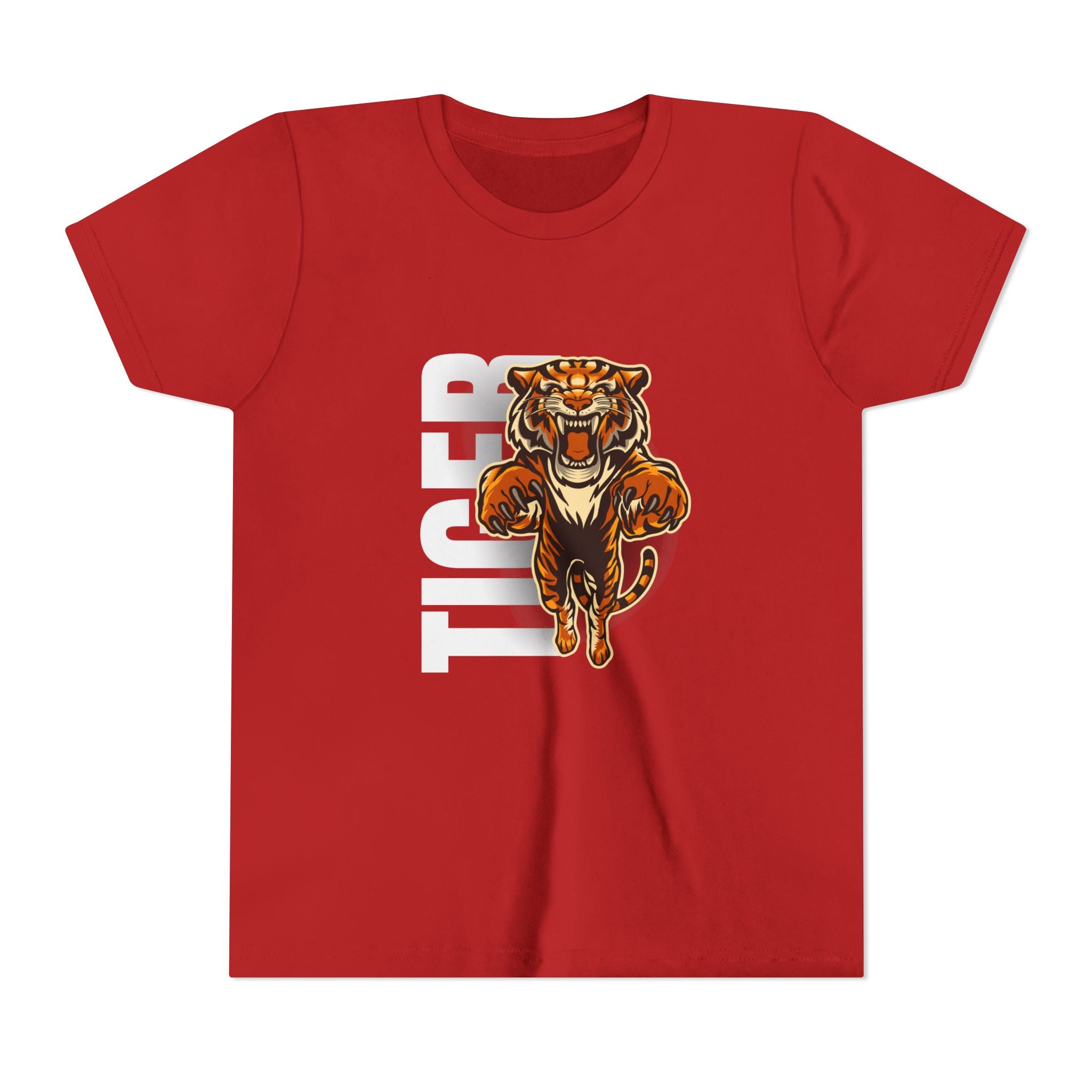 Youth Tiger Graphic Tee, Animal Lover Shirt, Kids Casual Wear, Birthday Gift for Boys, Nature Themed Apparel