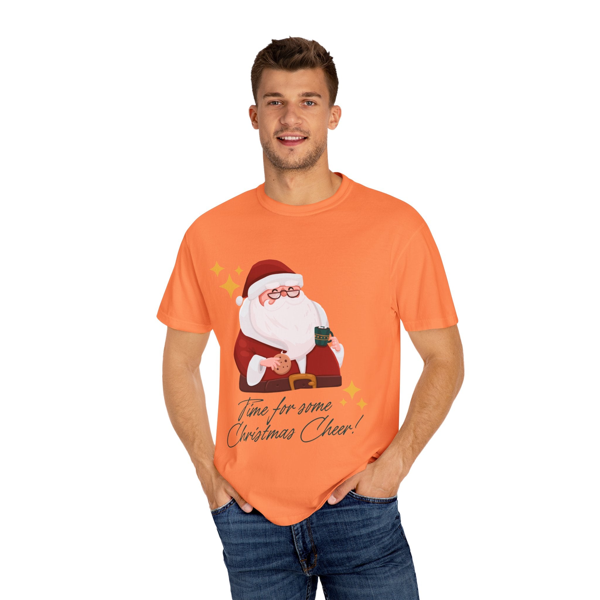 Festive Christmas T-Shirt, Holiday Apparel, Santa Graphic Tee, Unisex Christmas Gift, Seasonal Outfit, Cheerful Holiday Wear