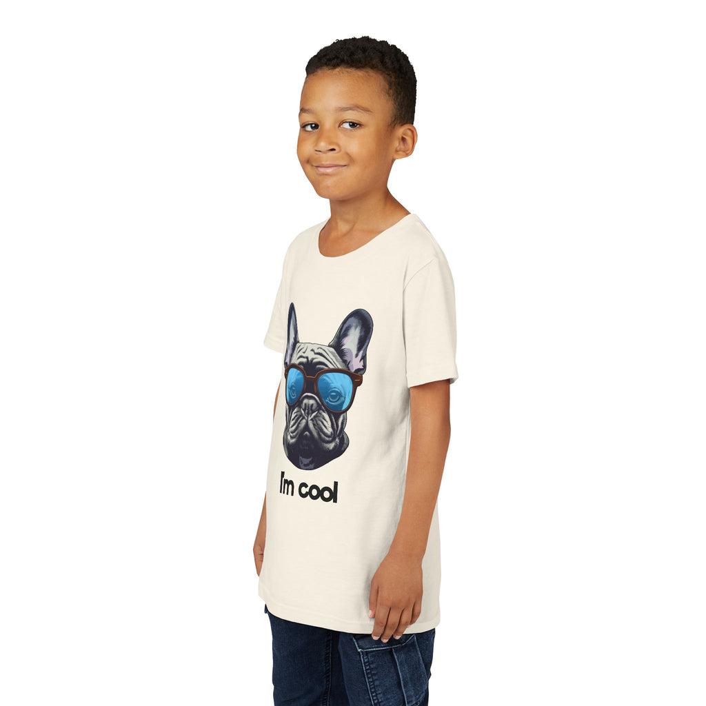 Cool French Bulldog Youth Tee - Fun Gift for Kids, Summer Wear, Pet Lovers, Birthday Present, Casual Style
