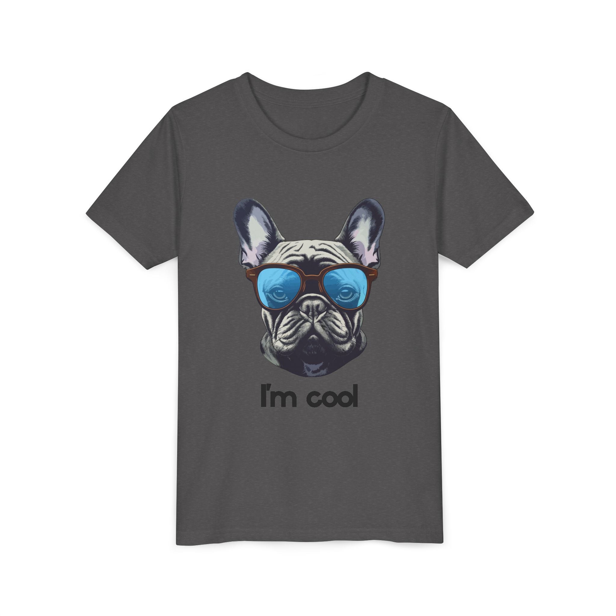 Cool French Bulldog Youth Tee - Fun Gift for Kids, Summer Wear, Pet Lovers, Birthday Present, Casual Style