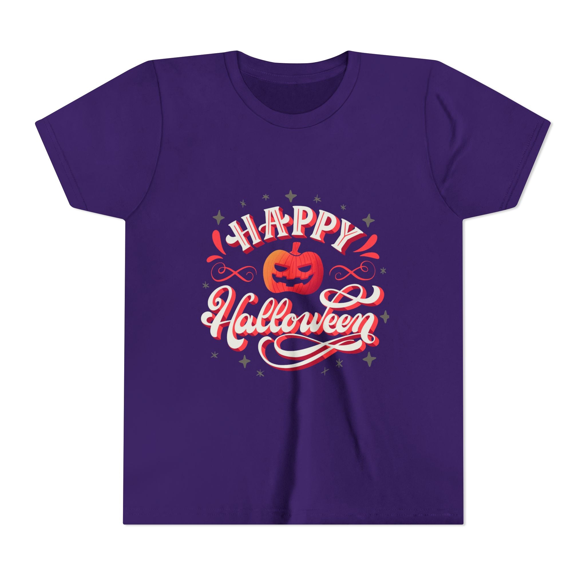 Halloween Youth Short Sleeve Tee, Kids Halloween T-Shirt, Pumpkin Graphic Tee, Spooky Season Clothes, Trick or Treat Shirt