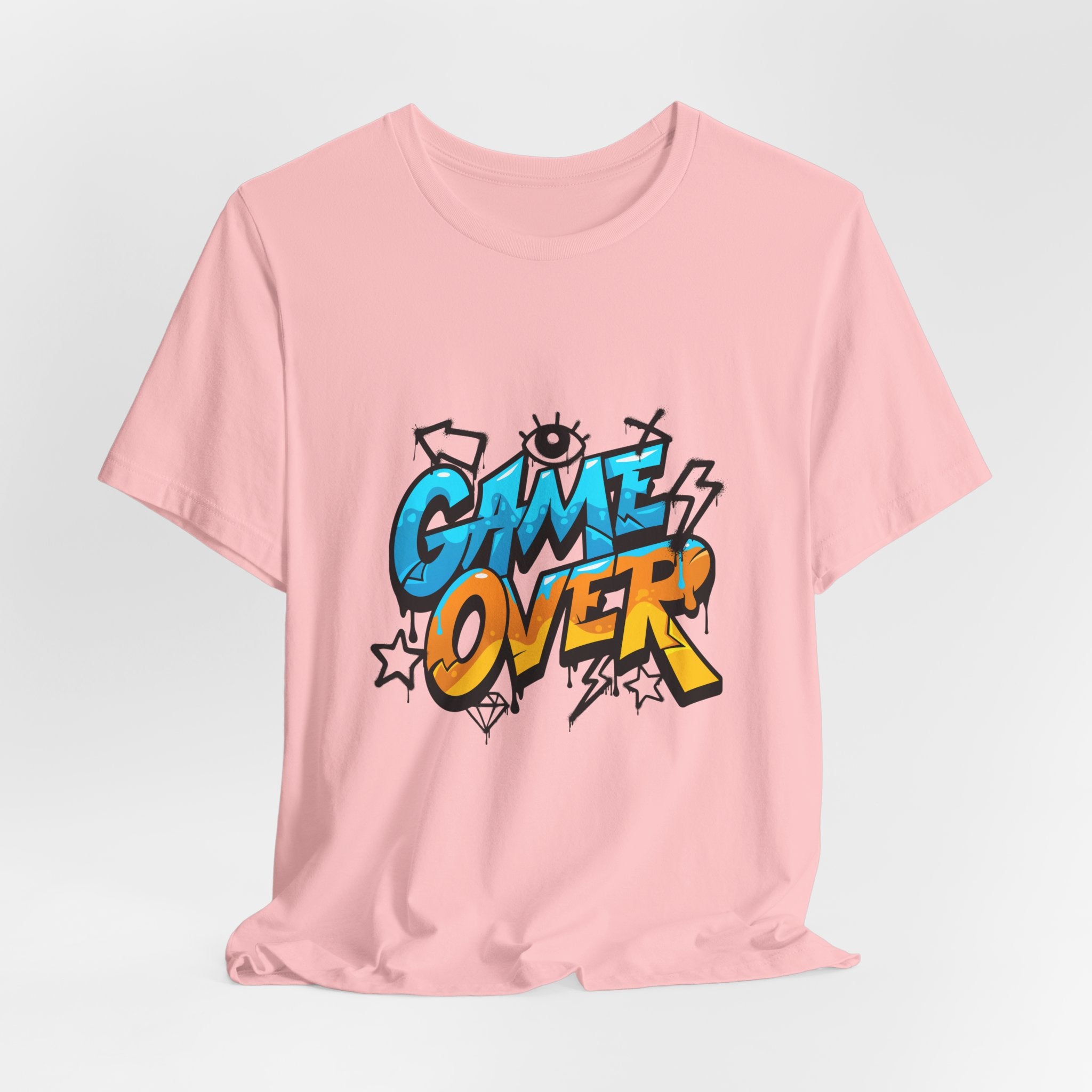 Game Over Unisex Jersey Short Sleeve Tee, Fun Graphic Tee, Gamer Gift, Casual Wear, Birthday Gift, Playful Fashion