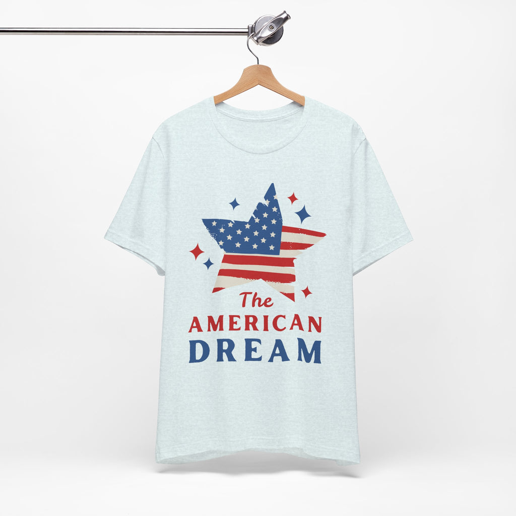 Patriotic T-Shirt, Independence Day Tee, American Dream Shirt, 4th of July Outfit, Stars and Stripes Tee Shirt