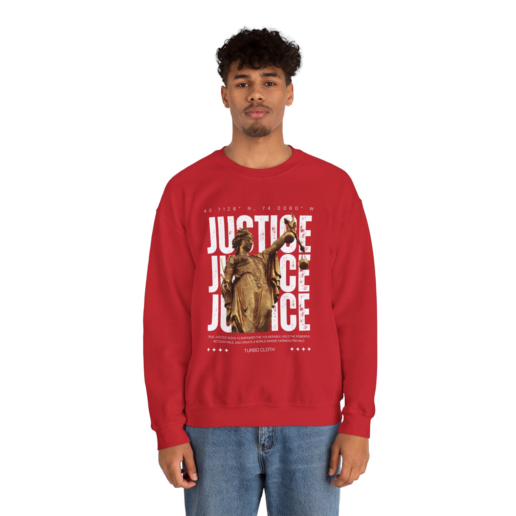 Justice-Themed Unisex Crewneck Sweatshirt | Statement Apparel for Activists, Social Justice, Casual Wear, Gifts, and Awareness