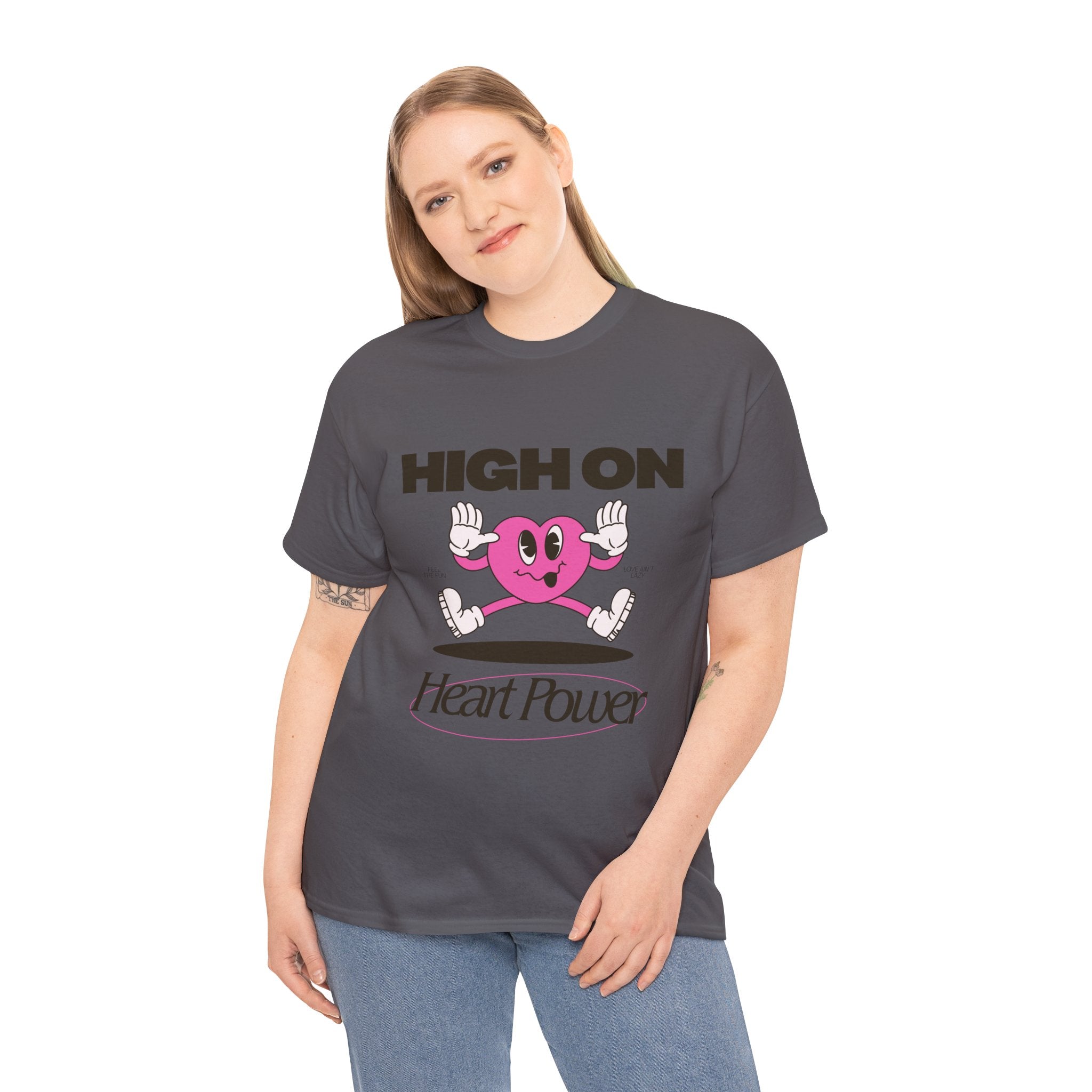 Heart Power Unisex T-Shirt Design | Graphic Tee for Men & Women | Streetwear Aesthetic T-Shirt