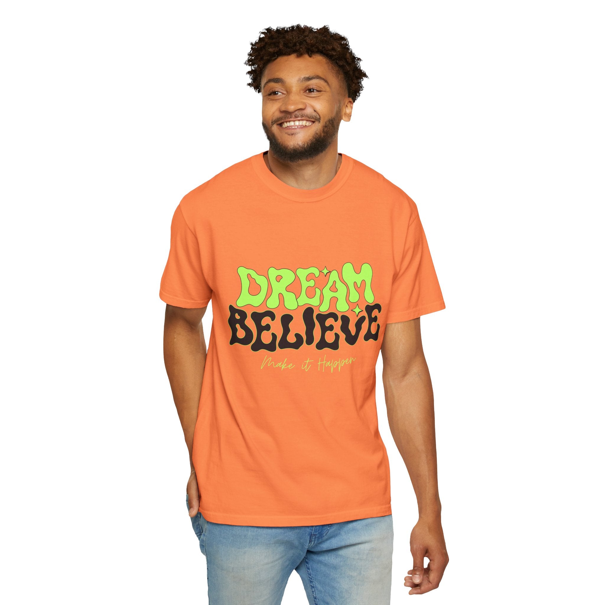Dream Believe Unisex T-Shirt - Motivational Tee for Dreamers, Inspirational Gift, Relaxed Fit, Everyday Wear, Trendy Apparel