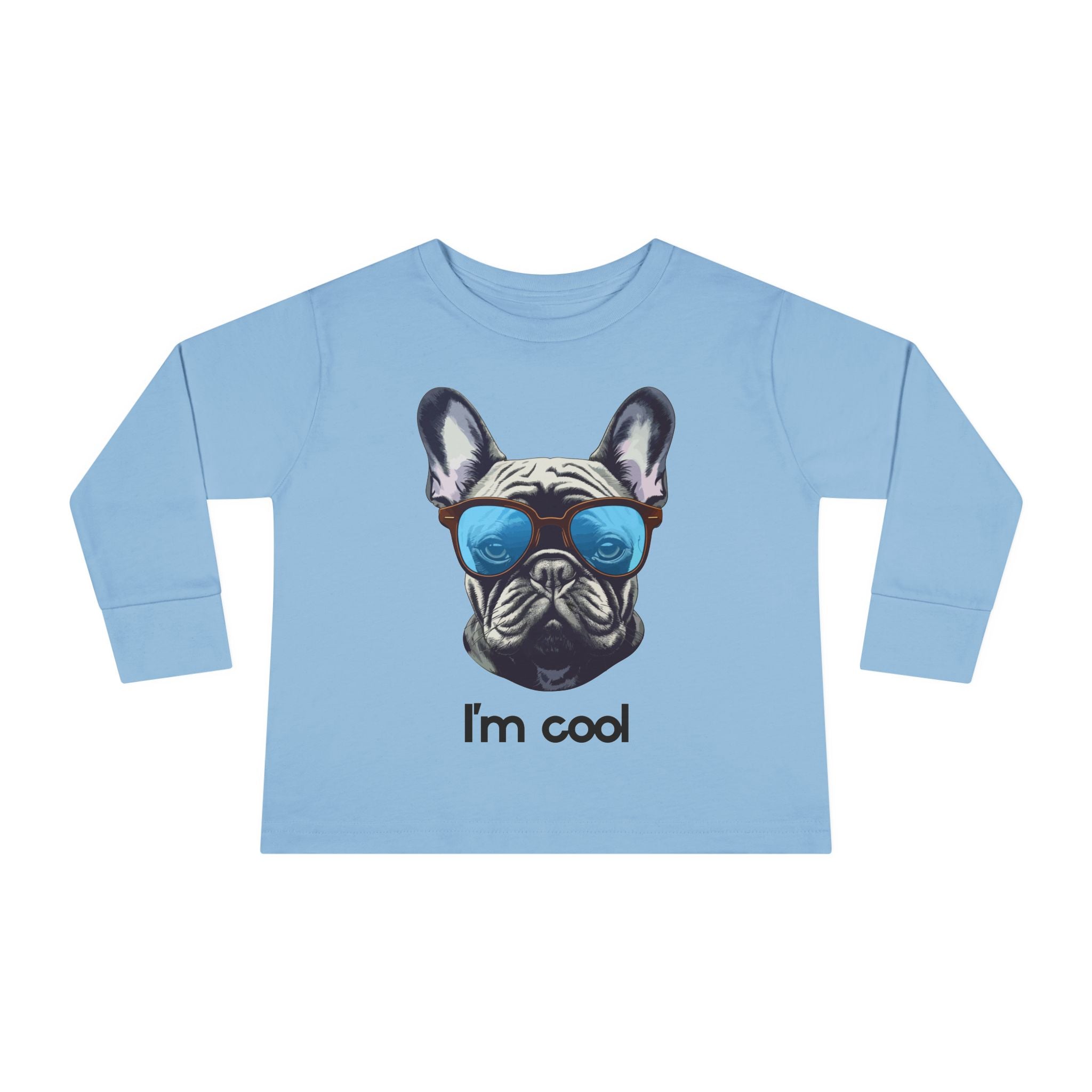 Cool Toddler Long Sleeve Tee with Fun Dog Design, Children's Gift, Playful Tee, Cute Apparel, Pet Lover Gift
