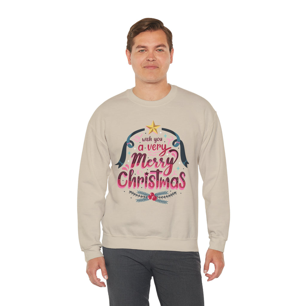 Merry Christmas Sweatshirt, Cozy Holiday Apparel, Unisex Christmas Gift, Festive Crewneck, Winter Wardrobe Essential