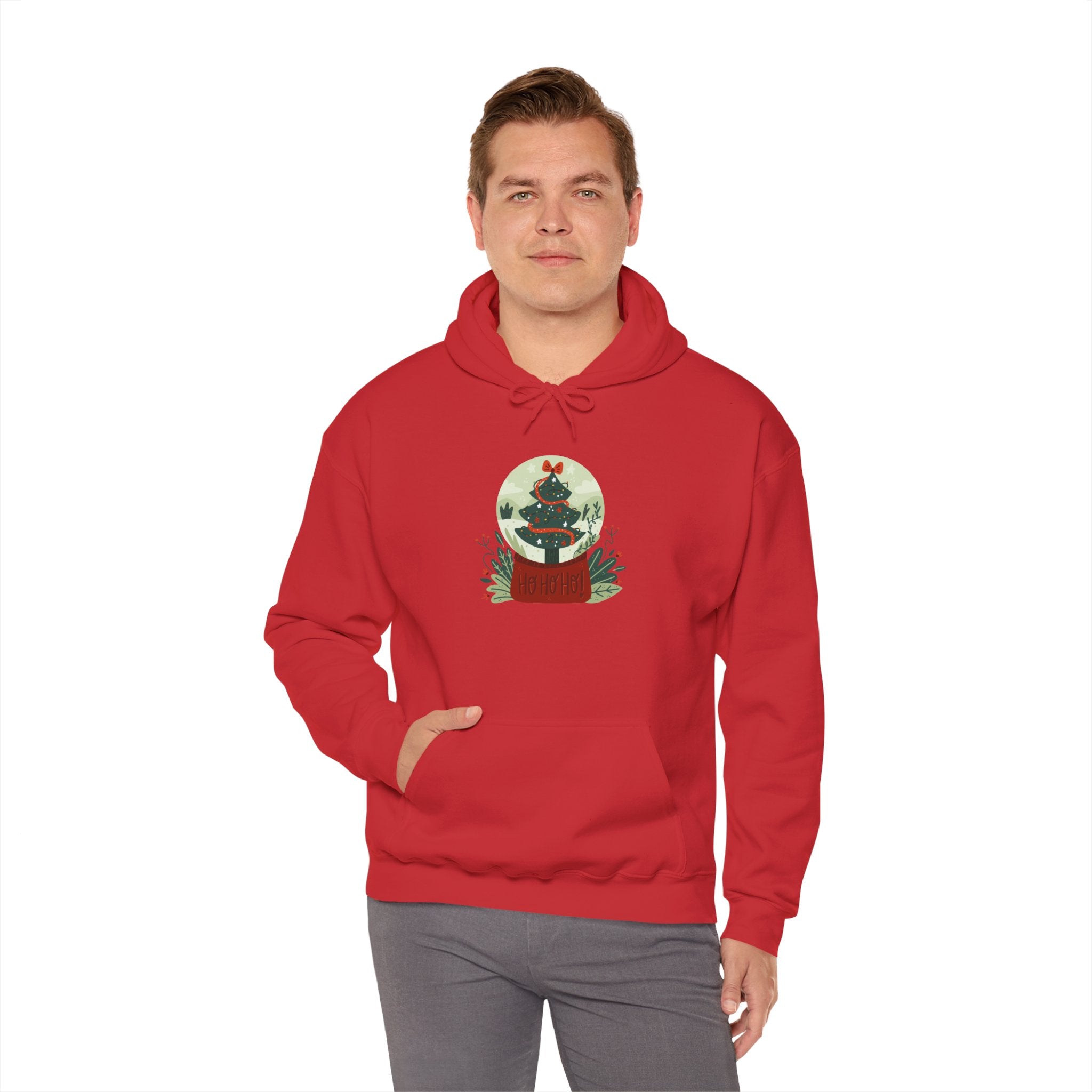 Cozy Holiday Hoodie with Snow Globe Design | Festive Gift, Winter Apparel, Christmas Sweatshirt, Unisex Hoodie, Seasonal Outfit