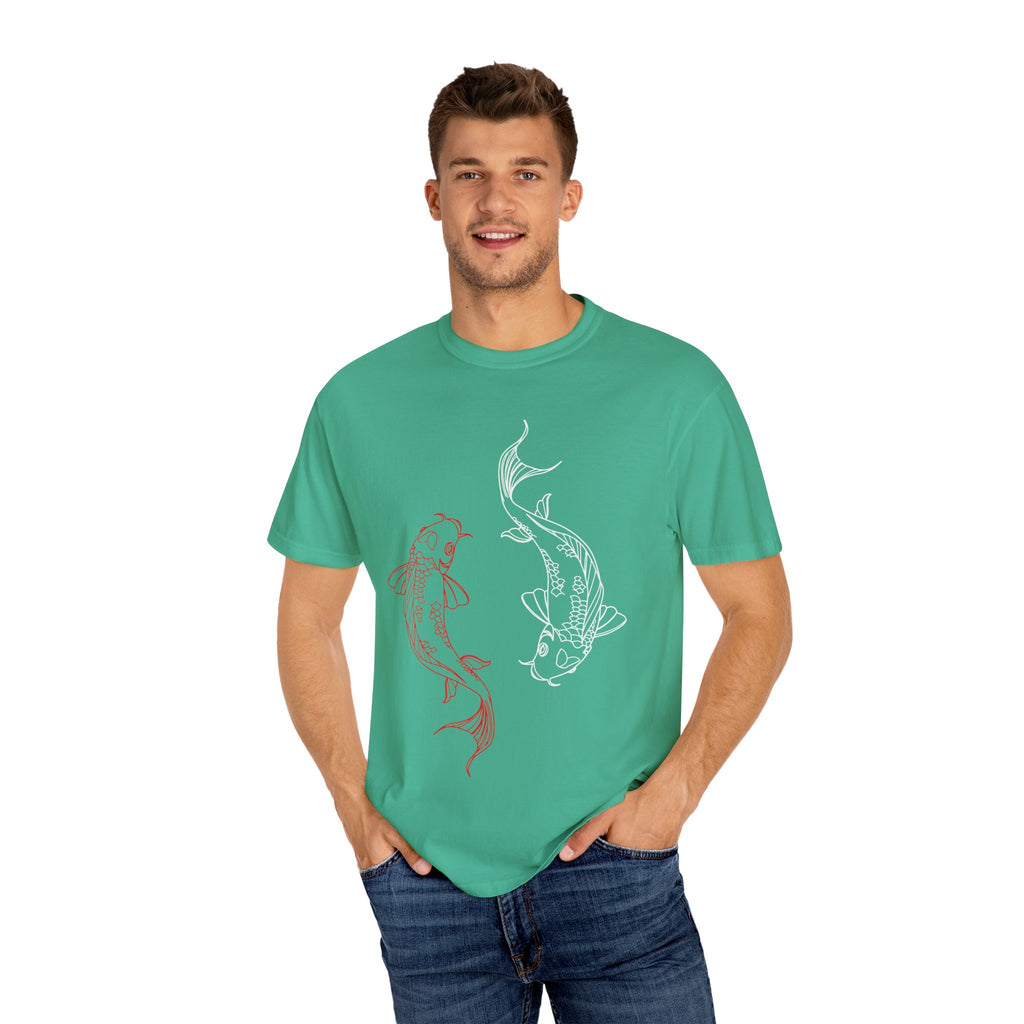 Koi Fish Unisex T-Shirt | Art Tee, Summer Style, Casual Wear, Gift for Nature Lovers, Zen & Peaceful Vibe