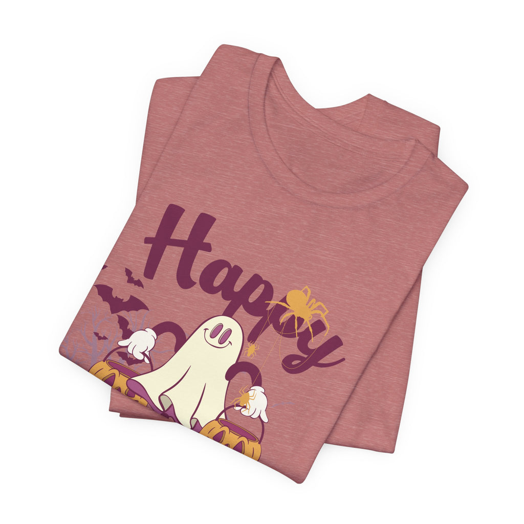 Halloween Unisex T-Shirt, Cute Ghost Tee, Fall Apparel, Kids Halloween Costume, Spooky Season Shirt, Trick or Treat Gift