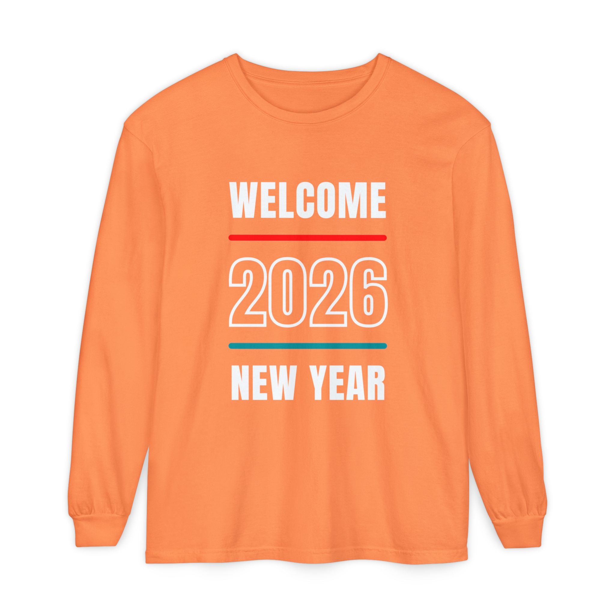 2026 New Year Long Sleeve T-Shirt | Unisex Cotton Tee for Celebration, Holiday Gift, Festive Apparel, Casual Wear
