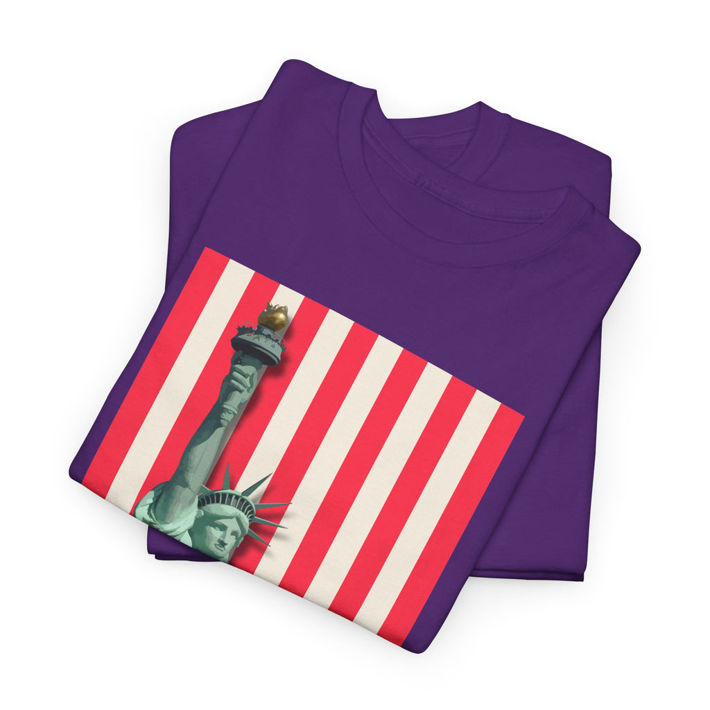 American Vibes Unisex Heavy Cotton Tee, Patriotic Shirt, Gift for Veterans, Independence Day Apparel, Summer Casual Wear