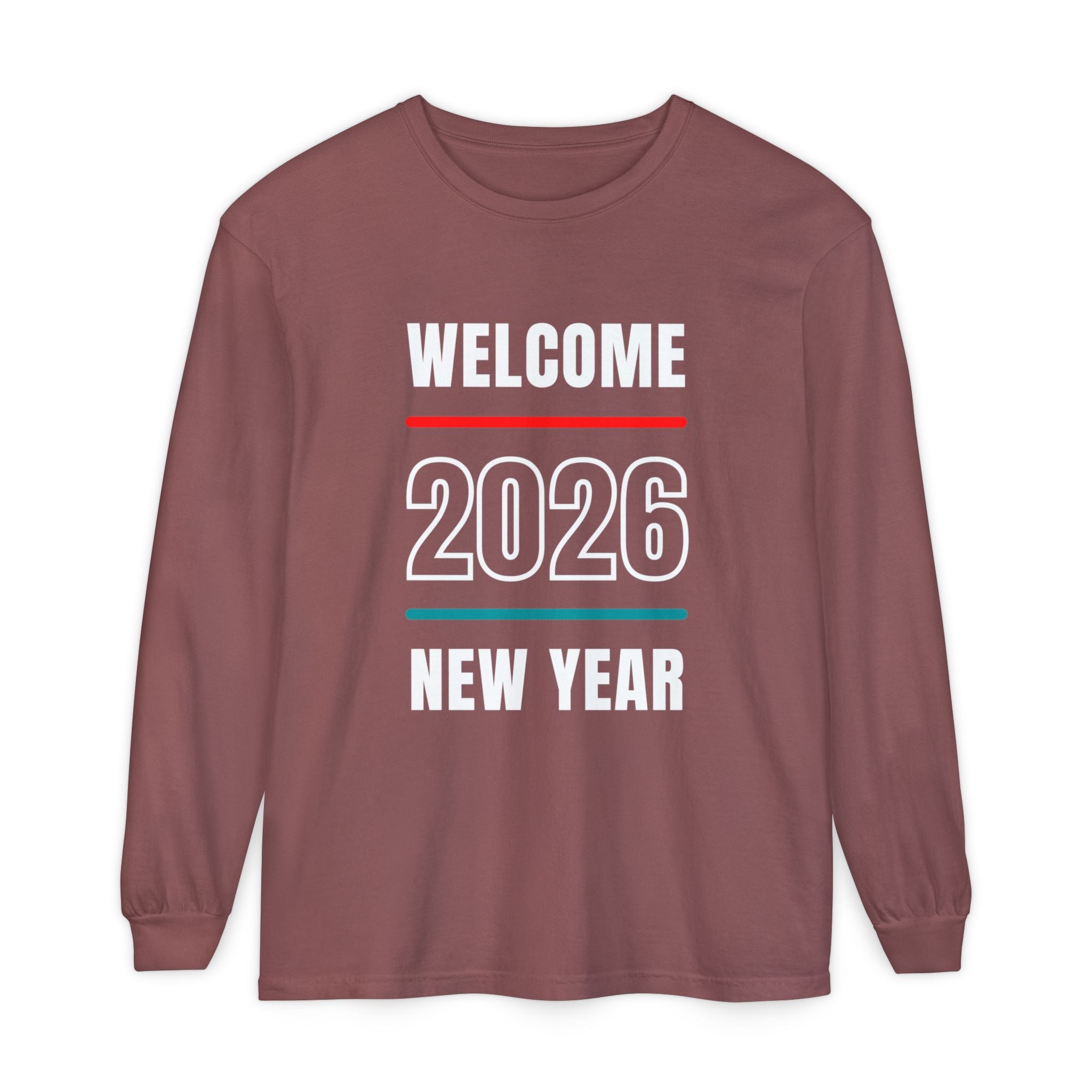 2026 New Year Long Sleeve T-Shirt | Unisex Cotton Tee for Celebration, Holiday Gift, Festive Apparel, Casual Wear