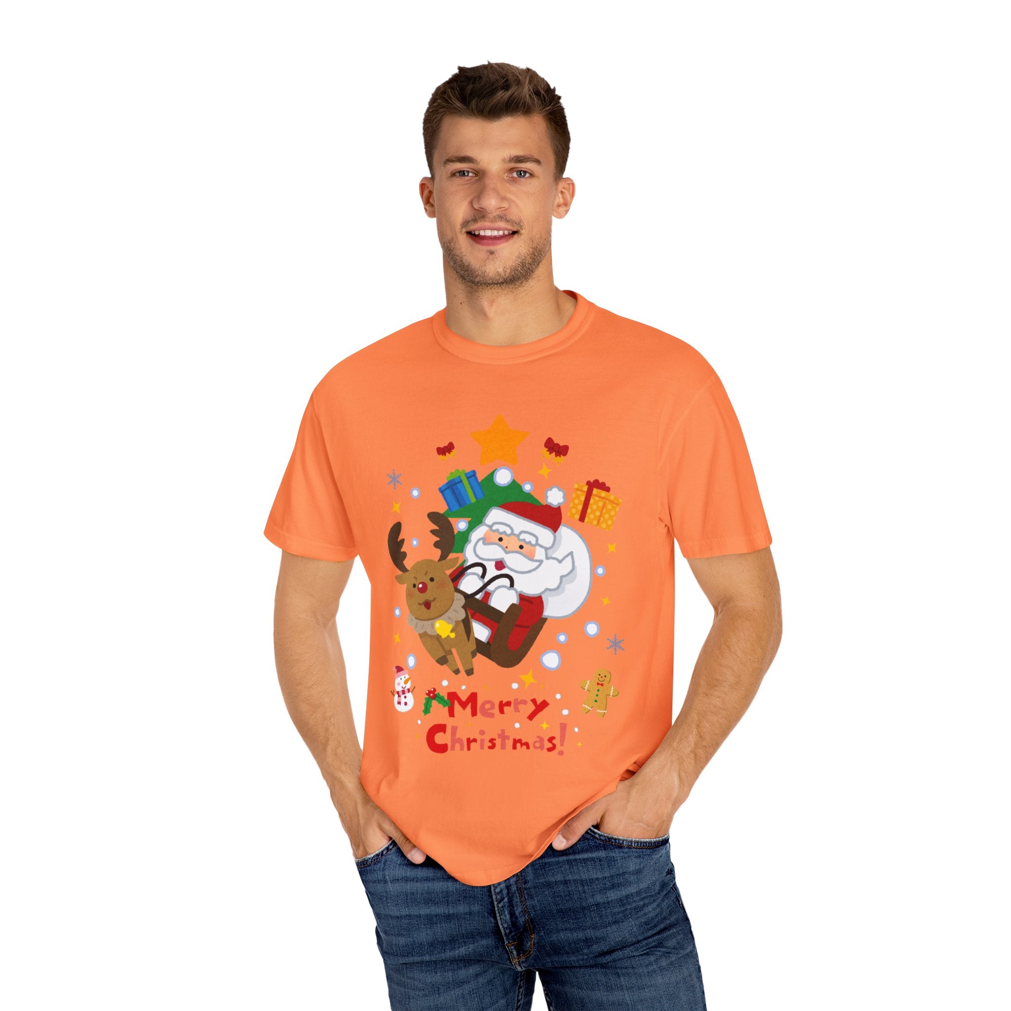 Festive Santa T-Shirt | Christmas Tee, Unisex Holiday Shirt, Merry Christmas Gift, Cute Design for Kids & Adults