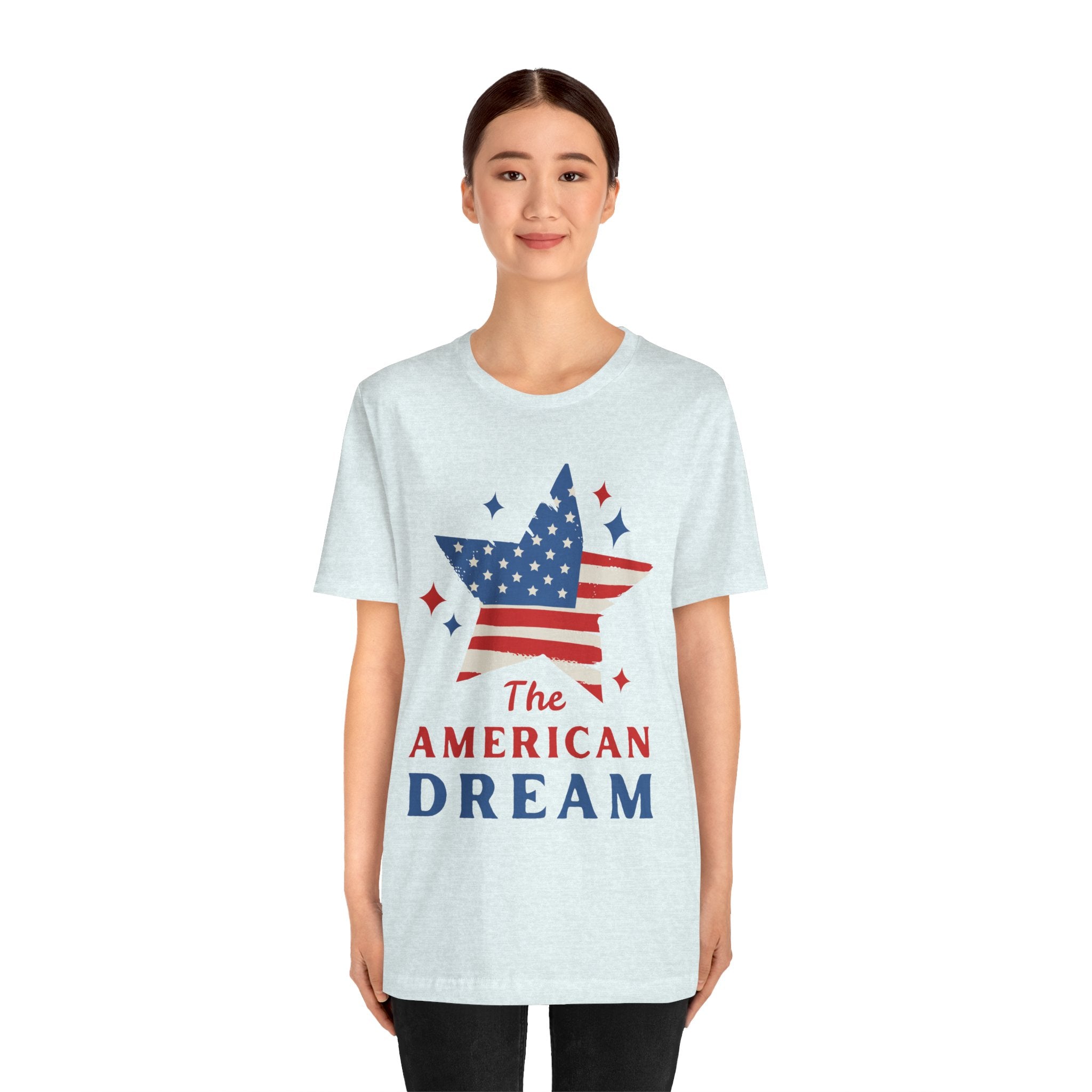 Patriotic T-Shirt, Independence Day Tee, American Dream Shirt, 4th of July Outfit, Stars and Stripes Tee Shirt