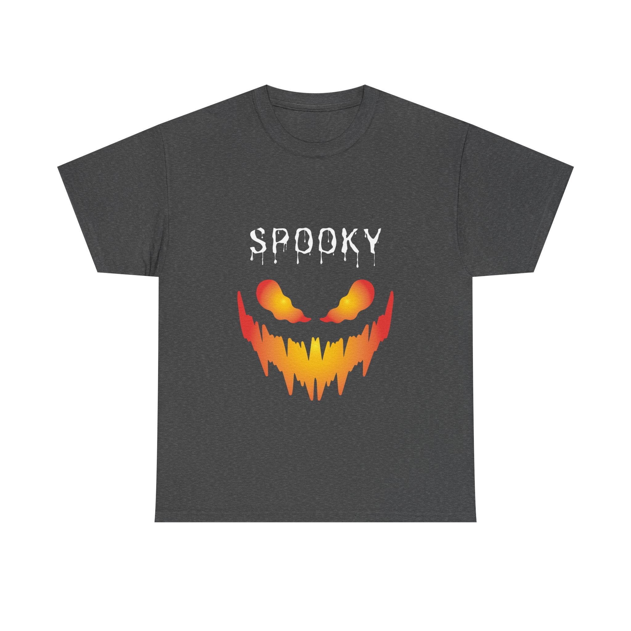 Spooky Unisex Heavy Cotton Tee - Halloween Shirt, Goth Fashion, Casual Wear, Festival Tee, Gift for Horror Fans
