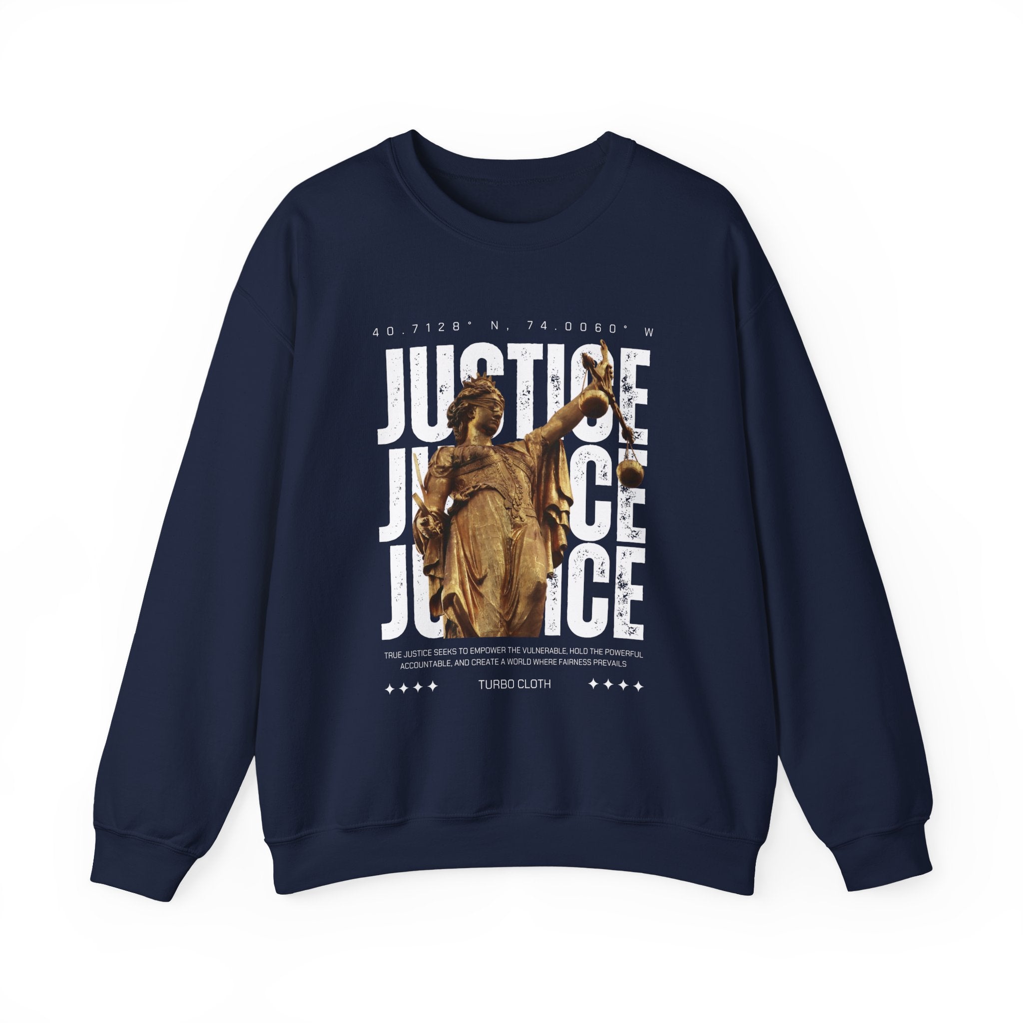 Justice-Themed Unisex Crewneck Sweatshirt | Statement Apparel for Activists, Social Justice, Casual Wear, Gifts, and Awareness