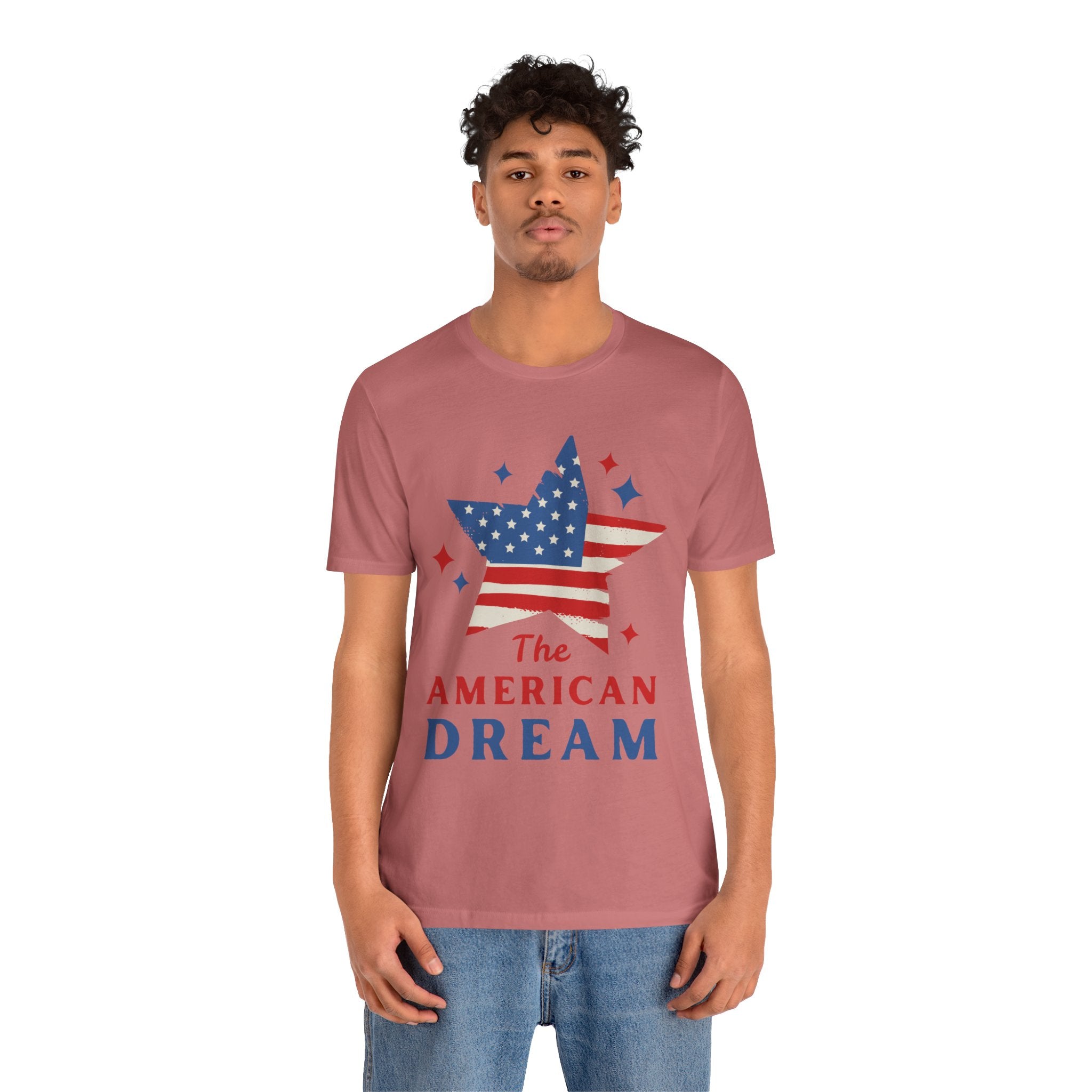 Patriotic T-Shirt, Independence Day Tee, American Dream Shirt, 4th of July Outfit, Stars and Stripes Tee Shirt