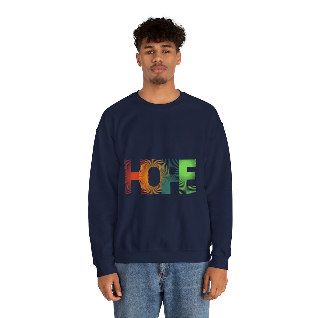 Hope Unisex Heavy Blend Crewneck Sweatshirt - Cozy Style, Perfect Gift, Motivational Apparel, Everyday Wear, Inspirational Fashion