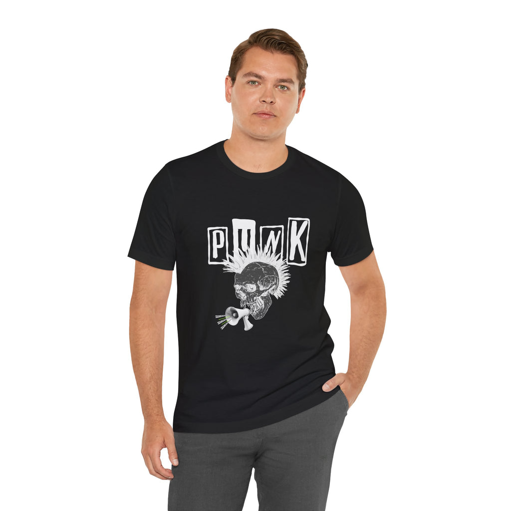 Punk Skull Graphic Tee, Unisex T-Shirt, Alternative Fashion Shirt, Edgy Clothing, Gift for Music Lovers