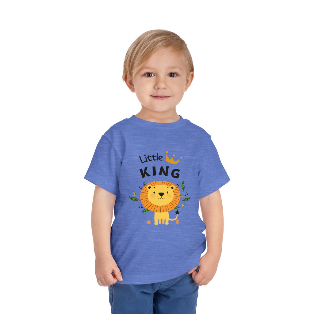 Little King Toddler Tee, Cute Kids T-Shirt, Birthday Gift for Toddler, Playful Toddler Outfit, Lion Graphic Tee, Fun Kids Apparel