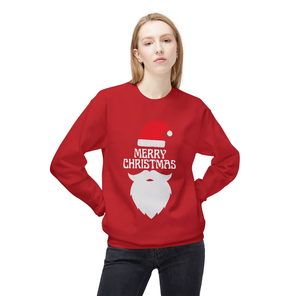 Christmas Sweatshirt, Unisex Fleece Crew, Merry Christmas Sweater, Holiday Apparel, Seasonal Gift, Winter Comfort