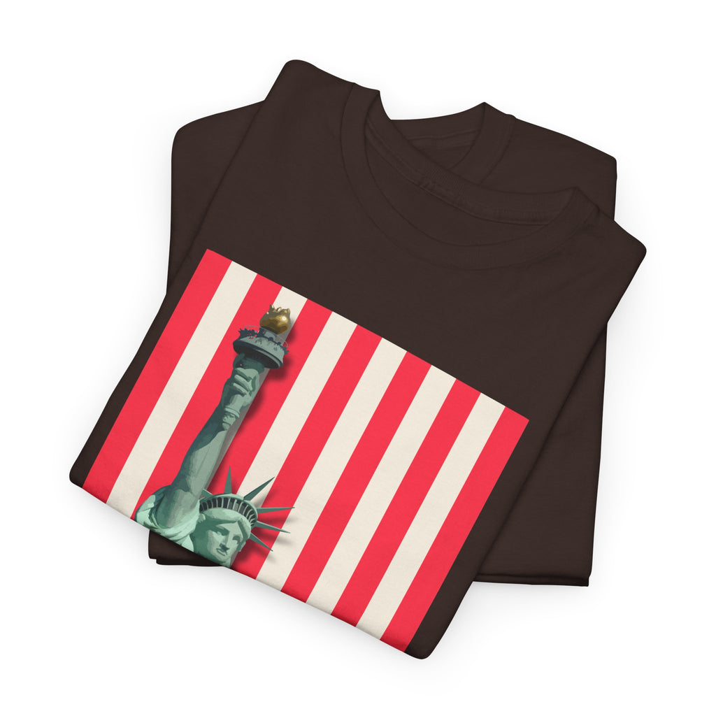 American Vibes Unisex Heavy Cotton Tee, Patriotic Shirt, Gift for Veterans, Independence Day Apparel, Summer Casual Wear