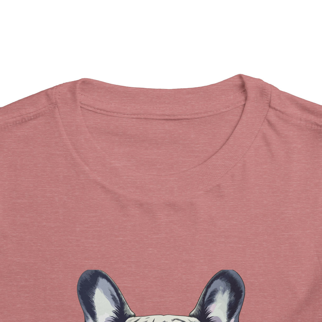 Cool French Bulldog Toddler Tee, I'm Cool Shirt, Kids Summer Tee, Pet Lover Gift, Cute Toddler Outfit