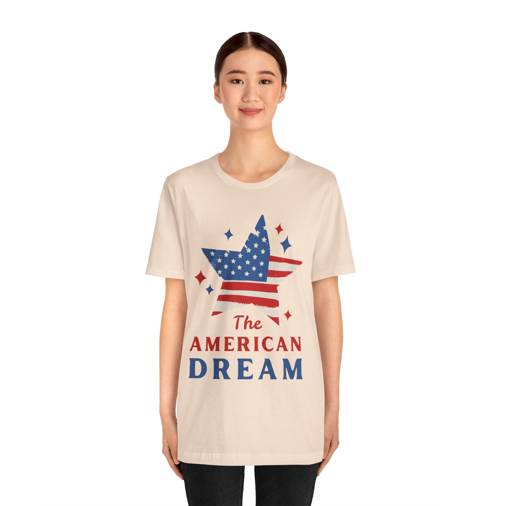 Patriotic T-Shirt, Independence Day Tee, American Dream Shirt, 4th of July Outfit, Stars and Stripes Tee Shirt
