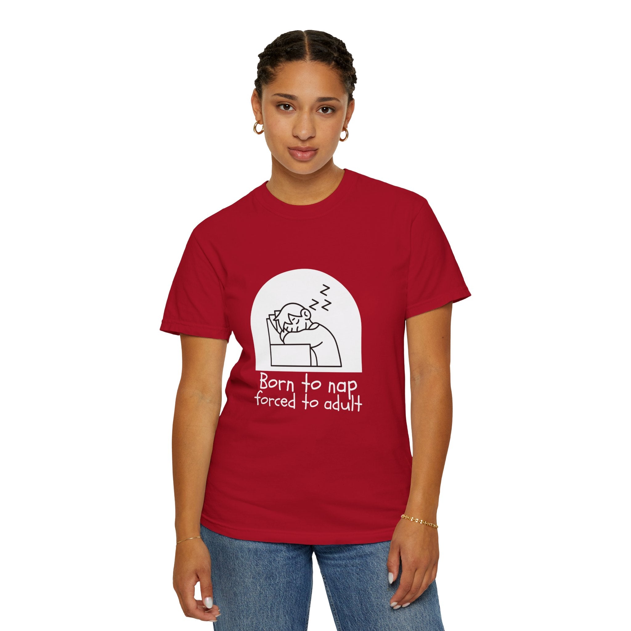 Born to Nap Unisex Tee, Funny T-shirt, Relaxed Cotton Shirt, Gift for Nappers, Cute Casualwear, Relaxation Vibes