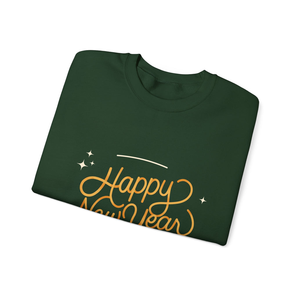Happy New Year Unisex Crewneck Sweatshirt, Cozy Holiday Apparel, New Year Gift, Seasonal Fashion, Comfortable Sweater