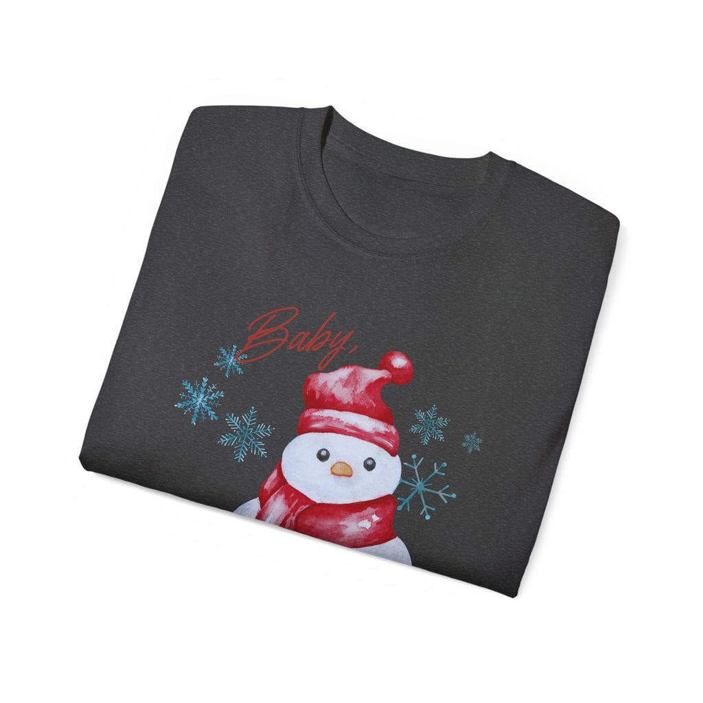 Winter Wonderland Snowman Tee, Unisex Cotton T-Shirt for Holiday Cheer, Christmas Party, Gift, Cozy Winter Apparel