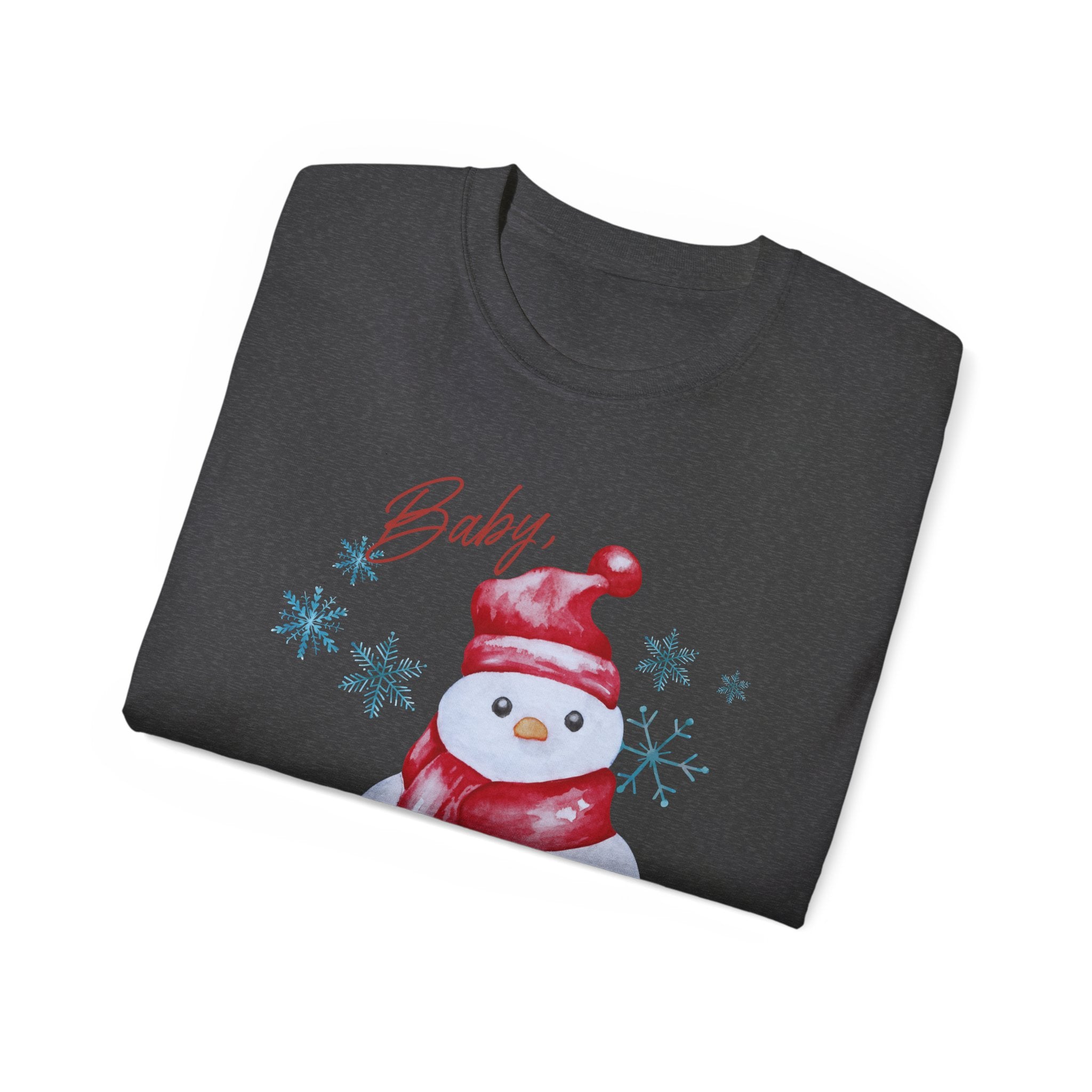 Winter Wonderland Snowman Tee, Unisex Cotton T-Shirt for Holiday Cheer, Christmas Party, Gift, Cozy Winter Apparel