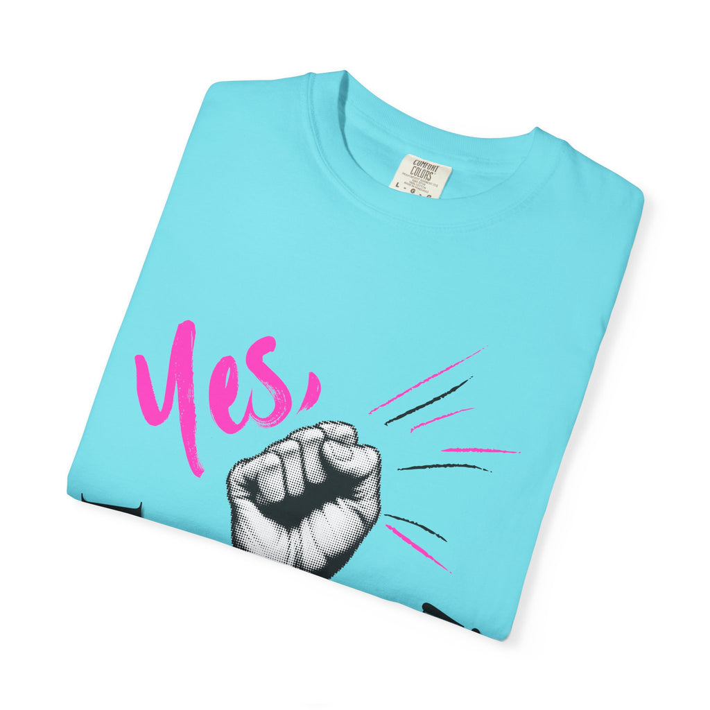 Empowering Voting T-shirt, Yes I Voted Today Tee, Unisex Garment-Dyed Shirt, Election Day Apparel, Civic Engagement Top